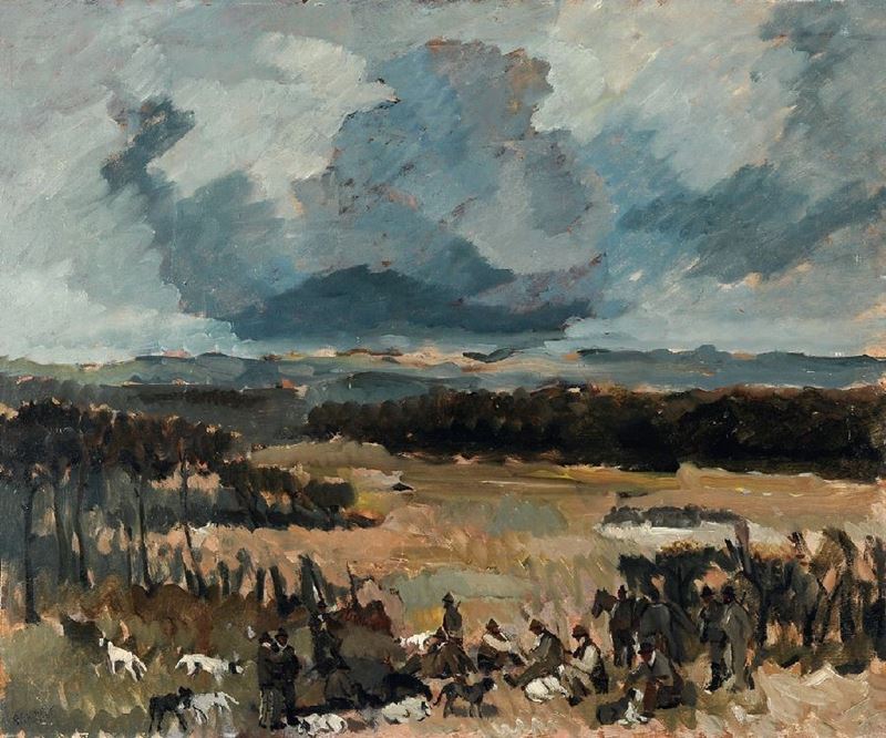 Giulio Cesare Giachetti - Cacciatori in Maremma