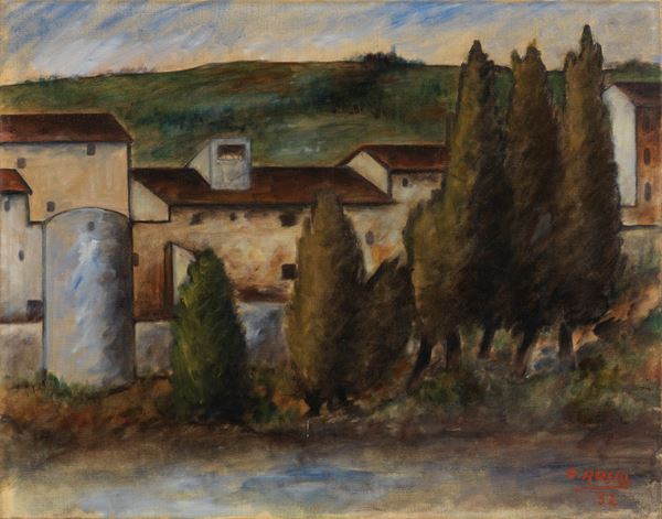Ottone Rosai - Case sull'Arno