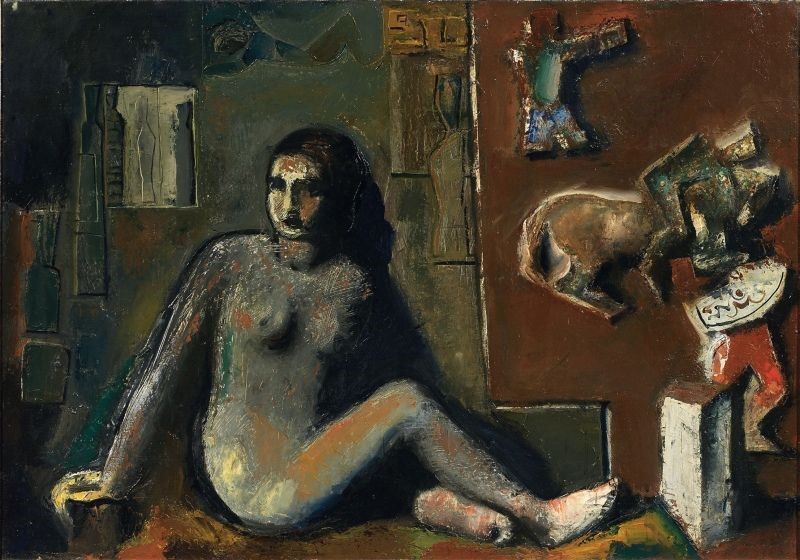 Mario Sironi - Composizione con Figura e Cavaliere