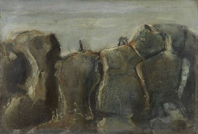 Composizione con Rocce e Figure
