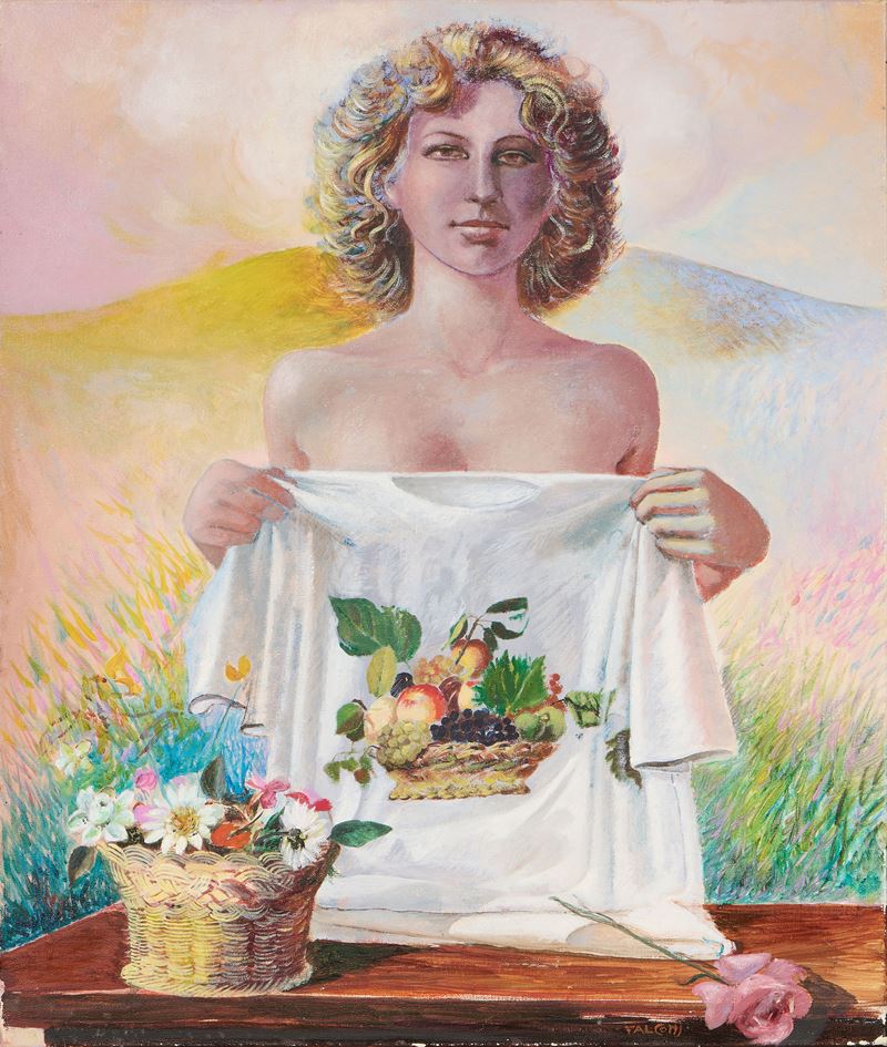 Walter Falconi - Una estate, olio su tela