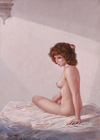 Nudo, olio su tela