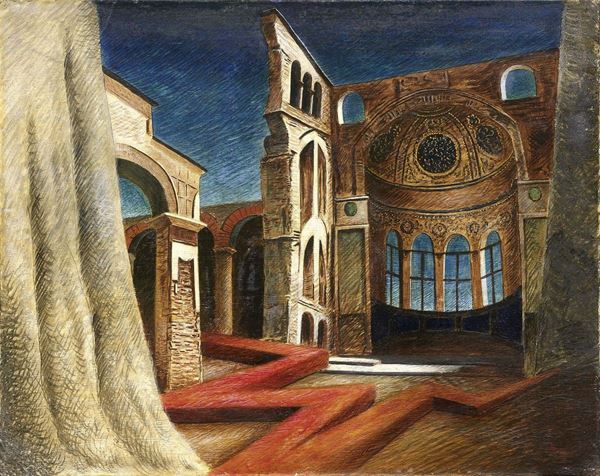 Felice Casorati - Le temple foudroyé