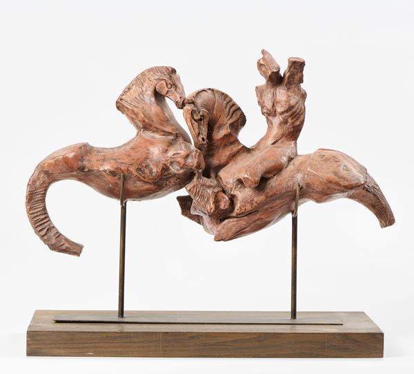 Claudio Nicoli - Cavalli con cavaliere