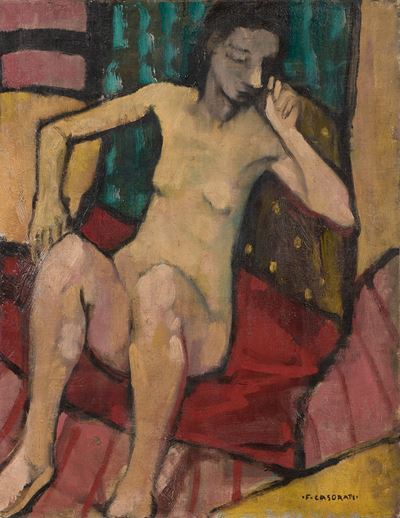 Nudo di Donna (sul Cuscino Rosso)
