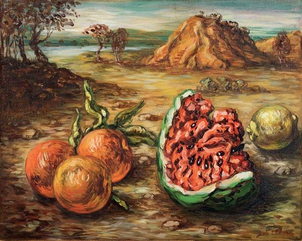 Giorgio de Chirico - Frutta e cocomero