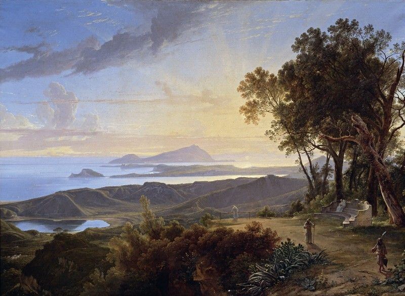 Hendrik Voogd (attr. A) - Vista dei Campi Flegrei dal Belvedere di Camaldoli
