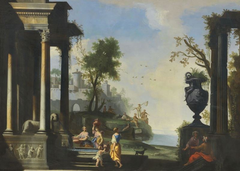 Giovanni Paolo Panini - Paesaggio con Architetture e Figure