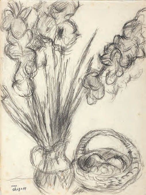 Marc Chagall - Vaso con Fiori