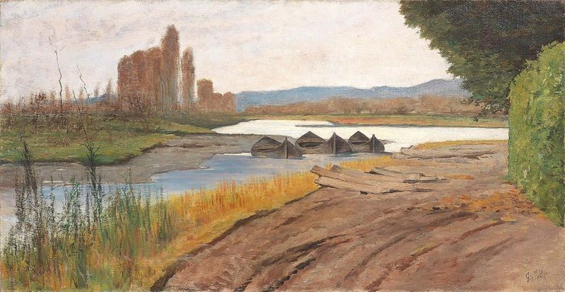 Giovanni Fattori - L'arno alle Cascine