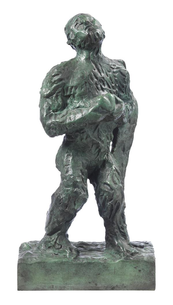 Sandro Chia : Figura (Corazon)  - Scultura in bronzo a patina verde, es. 6/6 - Auction Contemporary Art - Casa d'aste Farsettiarte