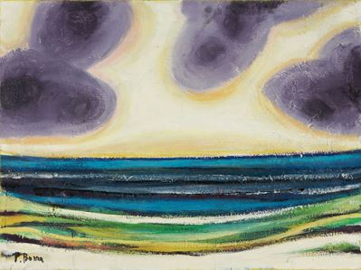 Paesaggio, olio su tela, 60x80 cm, 1963