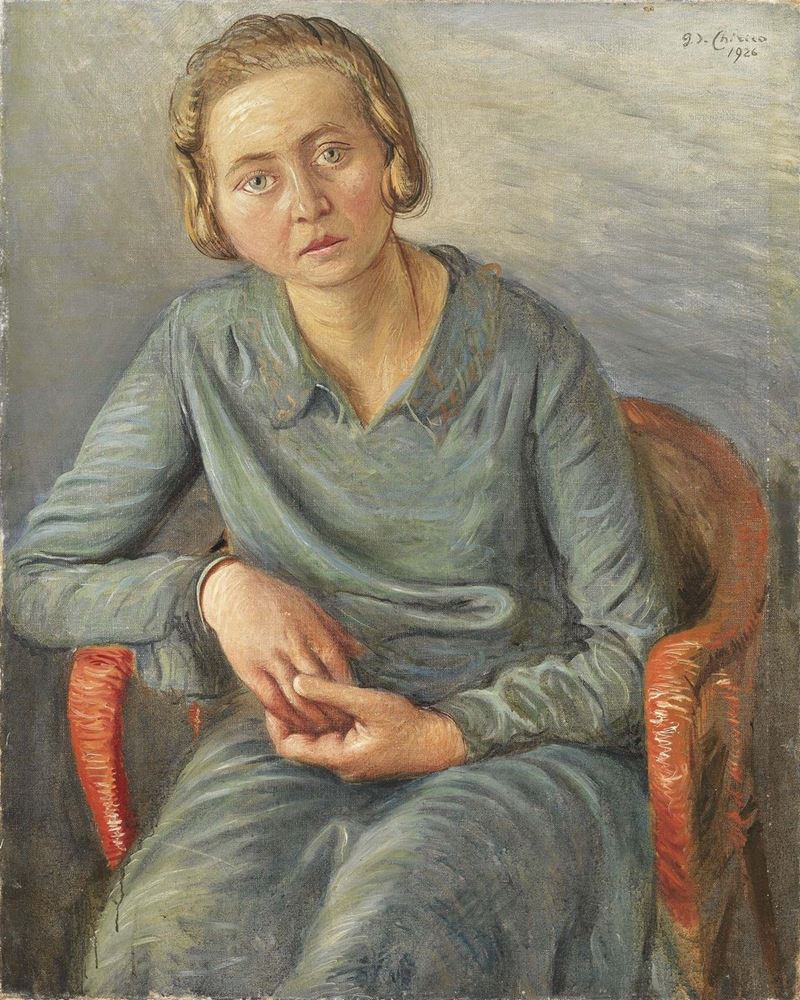 Giorgio De Chirico - Figura in Verde (ritratto di Raissa)