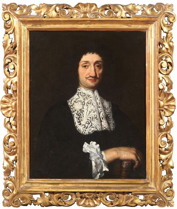 Giusto Sustermans (Suttermans), (attr. a) : Ritratto di Andrea Tolomei, patrizio pistoiese  (1675)  - Olio su tela - Auction IMPORTANT OLD MASTERS PAINTINGS - I - Casa d'aste Farsettiarte