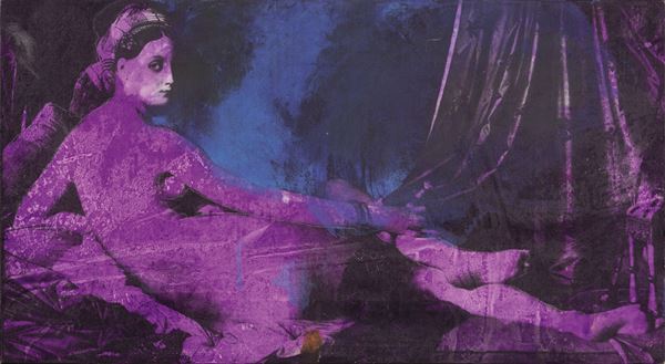 Tano Festa : La grande odalisca "da Ingres  (1982)  - Acrilico su tela - Auction Contemporary Art - I - Casa d'aste Farsettiarte