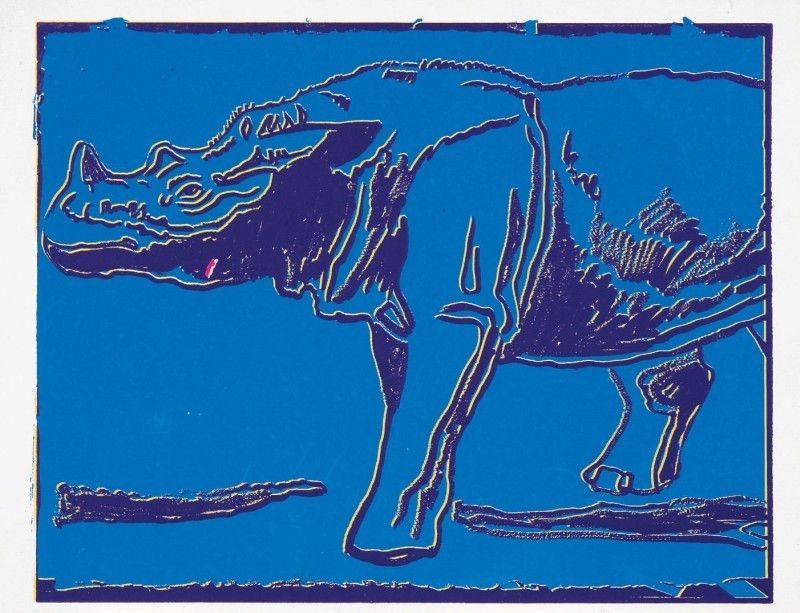 Andy Warhol - Vanishing Animals (sumatra's Rhinoceros)
