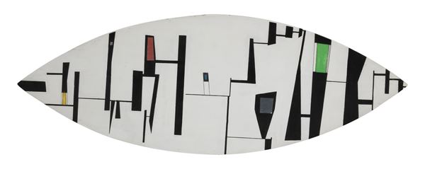 Gianni Dova : Composizione  (1949)  - Idropittura su tavola - Asta Arte Contemporanea - Casa d'aste Farsettiarte