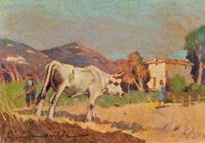 Campagna con Contadini