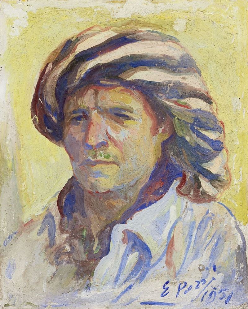 Ennio Pozzi - Autoritratto con Turbante