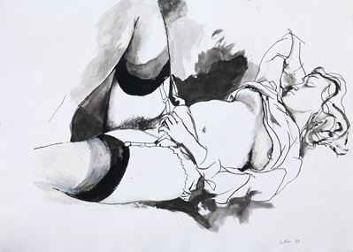 Nudo con reggicalze