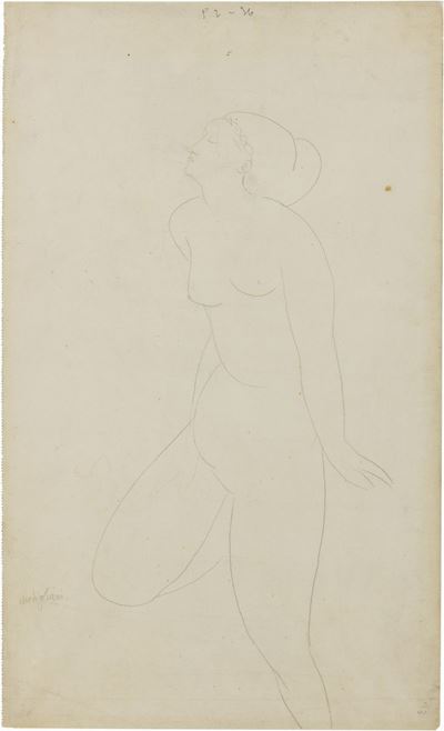 Nudo Femminile con una Gamba Piegata