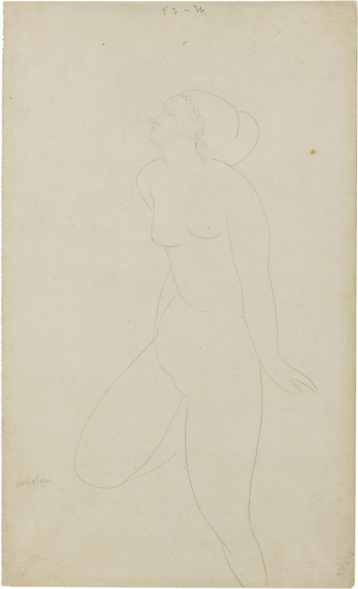 Amedeo Modigliani - Nudo Femminile con una Gamba Piegata
