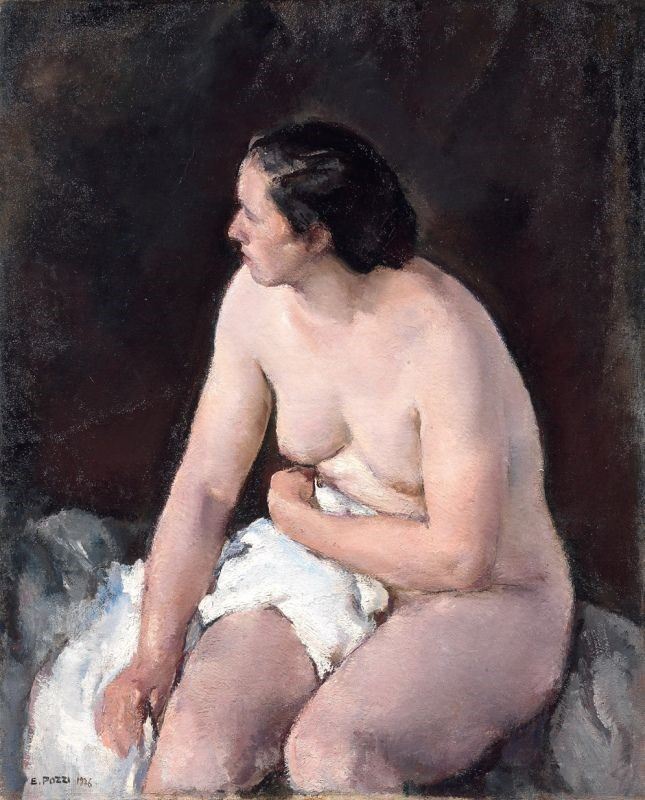 Ennio Pozzi - Nudo Seduto