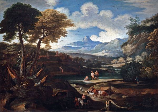 Jacob de Heusch, detto il Copia - Paesaggio laziale