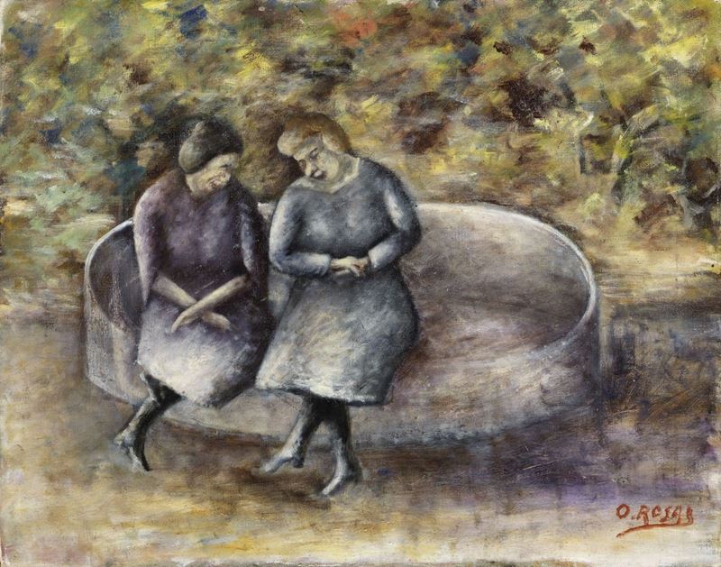 Ottone Rosai - Donne sulla Panchina