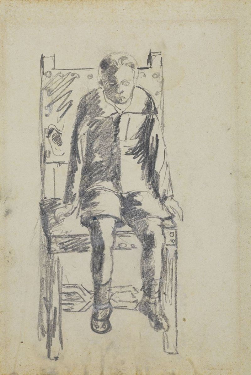 Ottone Rosai - Ragazzo Seduto