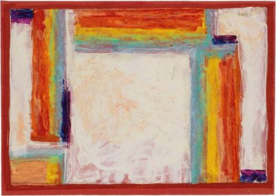 Senza titolo, tempera su carta applicata su cartone, 1955