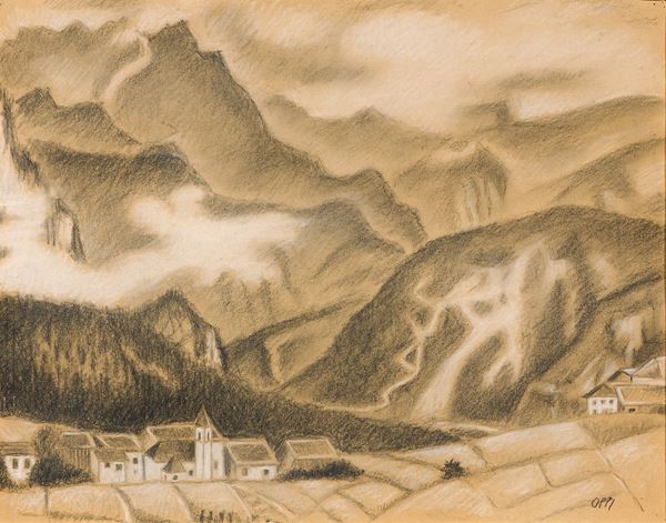 Ubaldo Oppi - Paesaggio montano