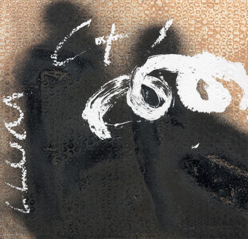 Antoni Tàpies - Espiral Sobre Negre
