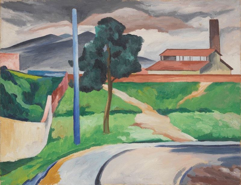 Alberto Magnelli - Étude, Paysage À L'usine