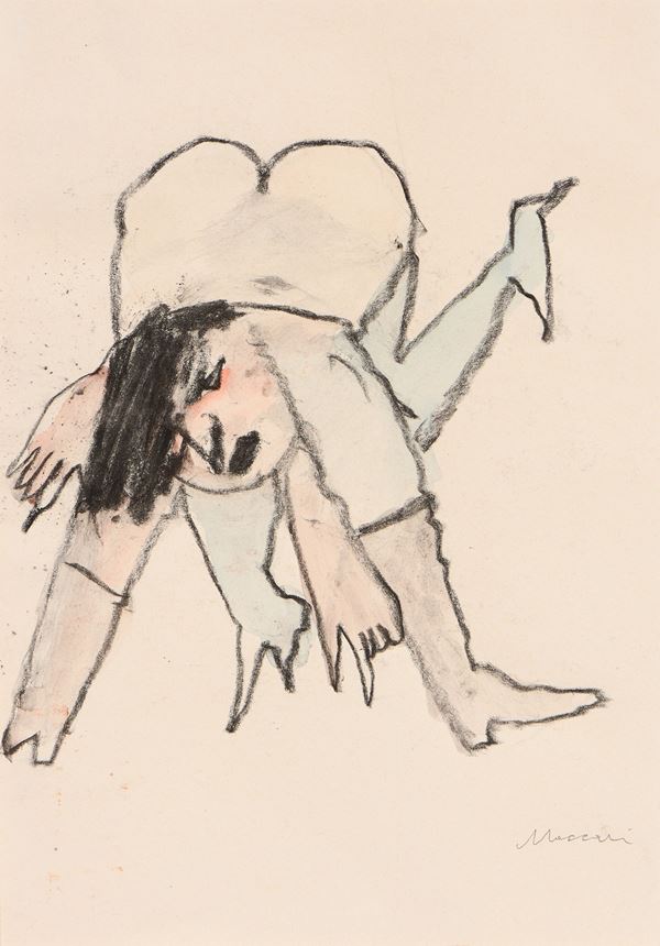 Mino Maccari : Scherzo  - Gouache e carboncino su carta - Auction Parade - Modern, Contemporary and Graphic Art - Casa d'aste Farsettiarte