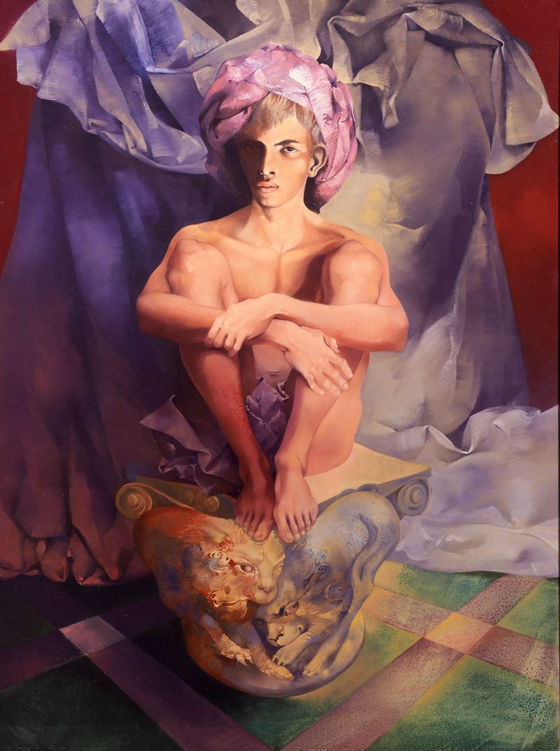 Piero Nincheri - Idolo, olio su tela (1990)