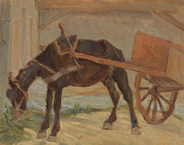 Giovanni March : Riposo  - Olio su tavola - Auction XIX AND XX CENTURY PAINTINGS AND SCULPTURES - II - Casa d'aste Farsettiarte
