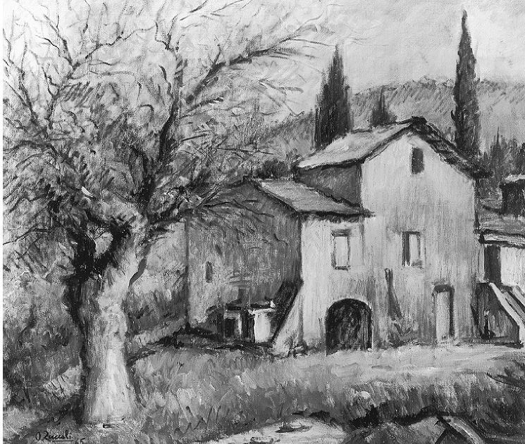 Oreste Zuccoli - Paesaggio Toscano