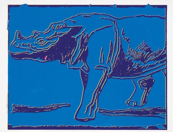 Andy Warhol - Vanishing Animals (Sumatra's Rhinoceros)