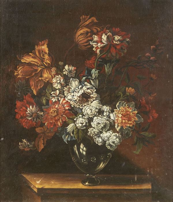 Ignoto del XVIII secolo - Natura morta con vaso di fiori