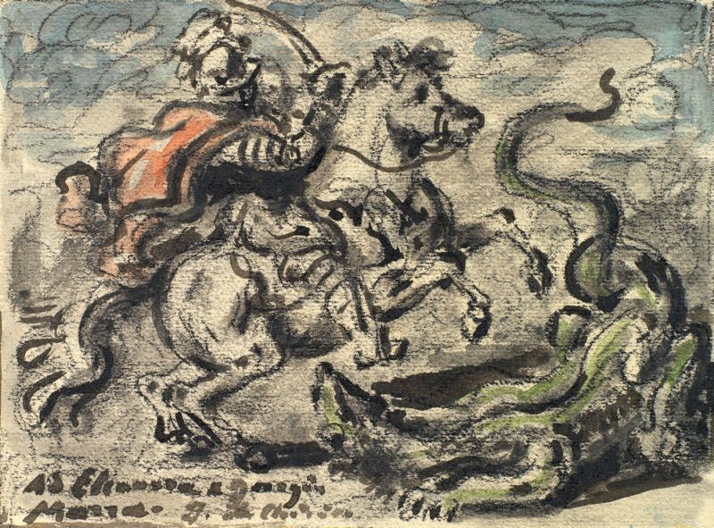 Giorgio De Chirico - San Giorgio e il Drago