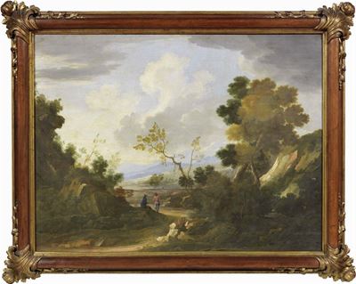 Paesaggio di Fantasia con Due Figure
