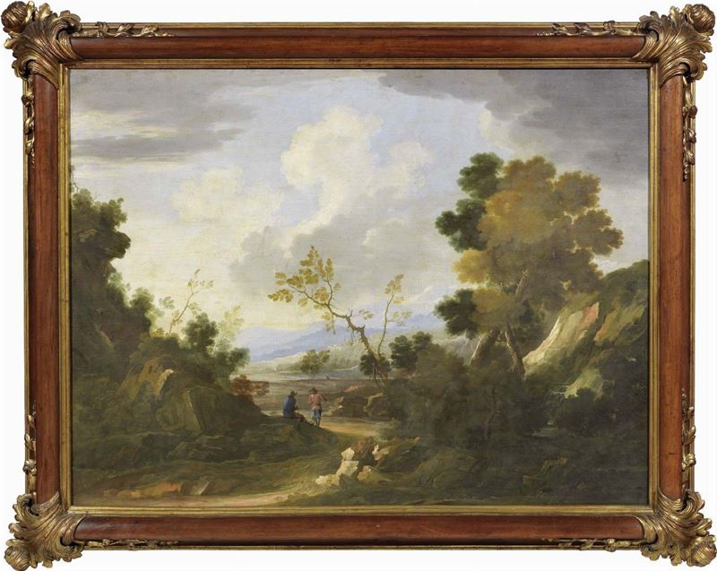 Marco Ricci - Paesaggio di Fantasia con Due Figure