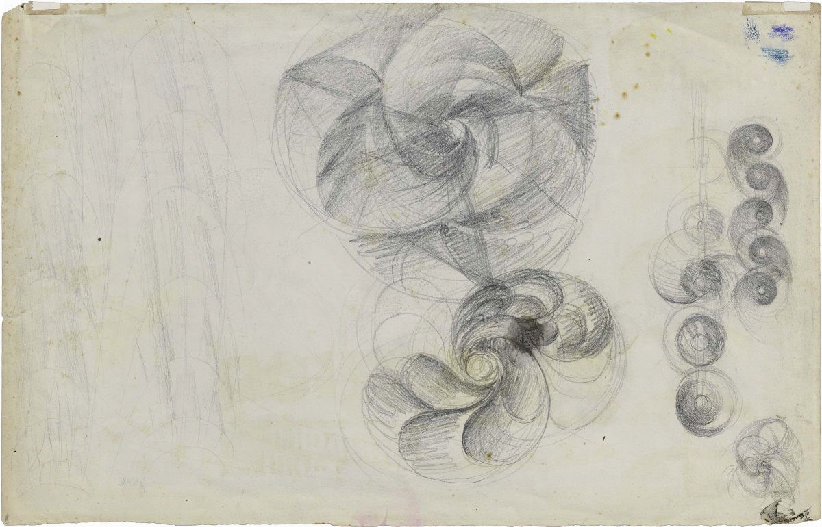 Giacomo Balla - Studio per la Testata della Rivista "dinamica"