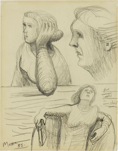 Girl Seated in Armchair