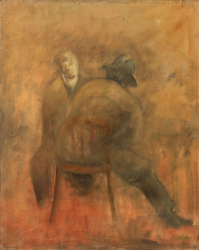 Ottone Rosai - Figure - Olio su tela, 1942, cm 50x40