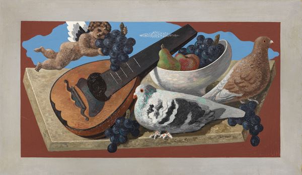 Gino Severini - Nature morte aux pigeons (L'ange pourvoyeur)