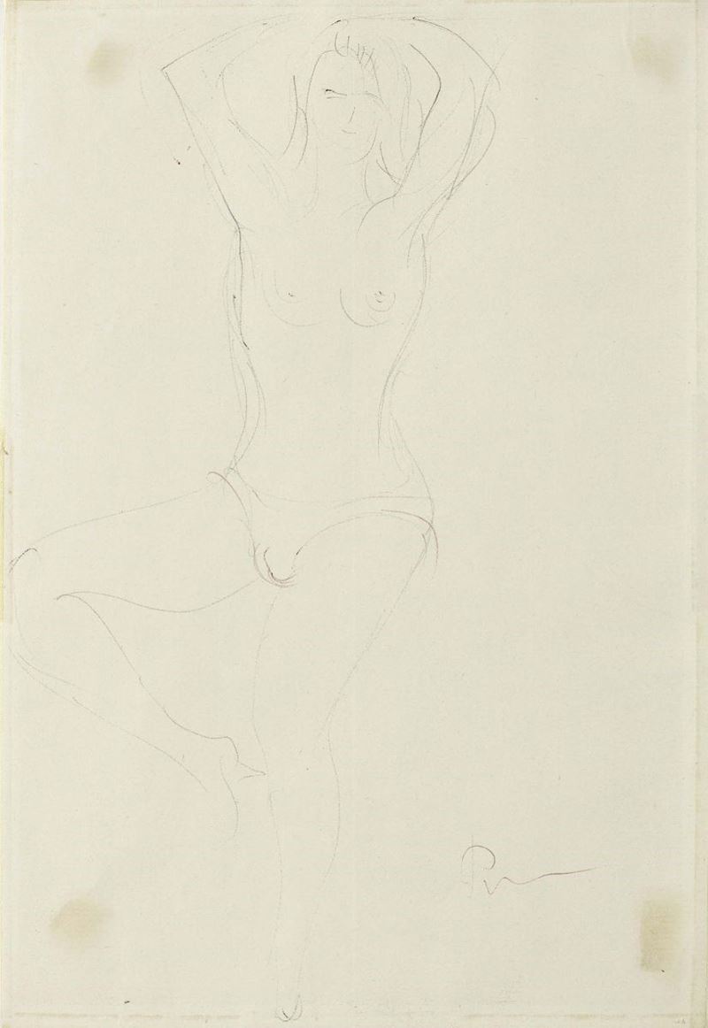 Lucio Fontana - Nudo Femminile