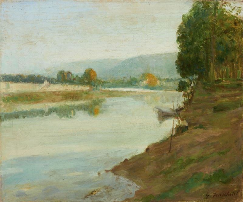Giuseppe Fraschetti - L'arno a Rovezzano