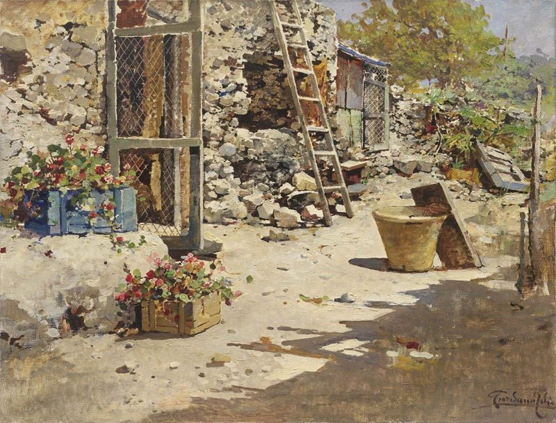 Felice Giordano - Scena Rurale